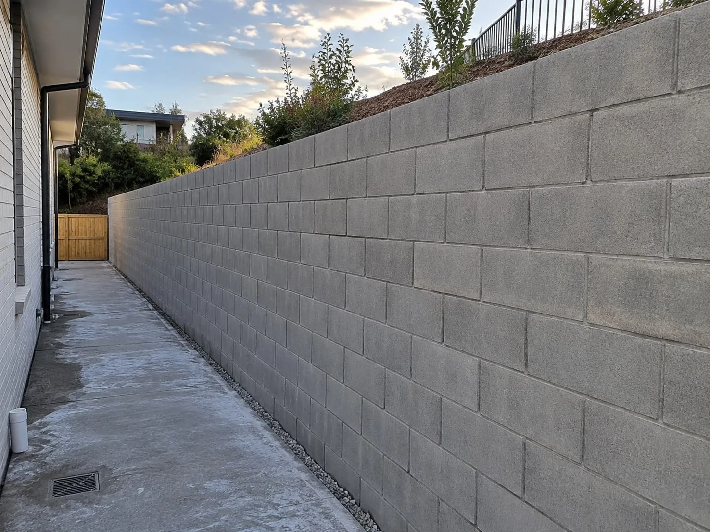 Besser block retaining wall built in Christchurch