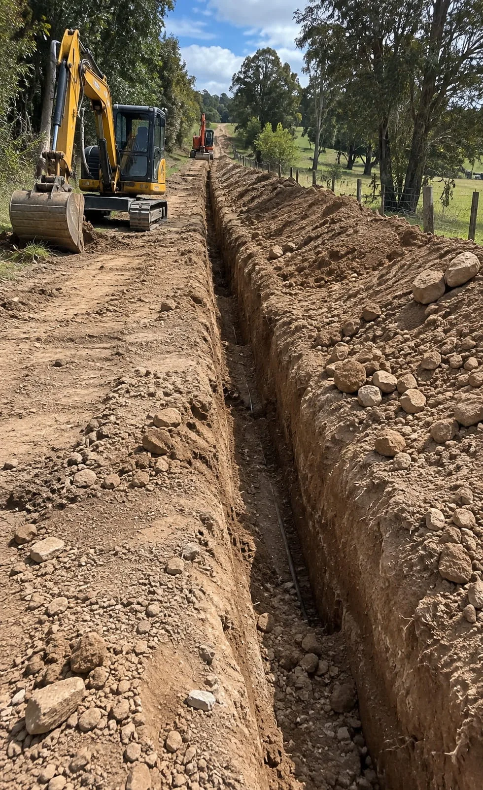 Operated digger working on a Christchurch earthworks job