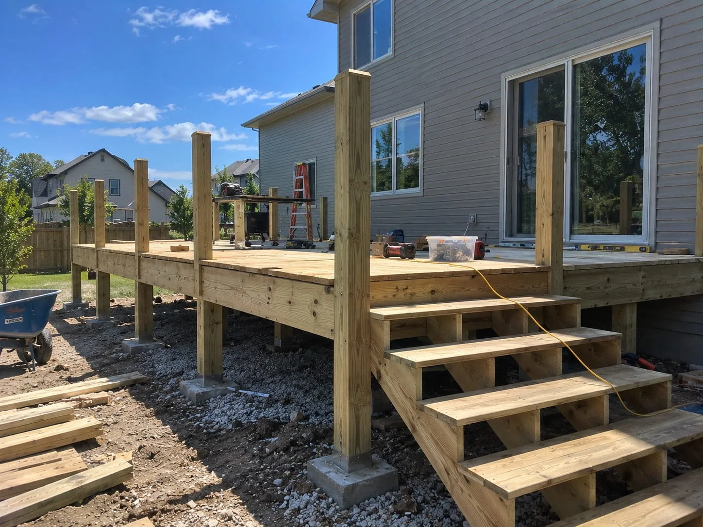 Timber deck on a Burnside property in Christchurch