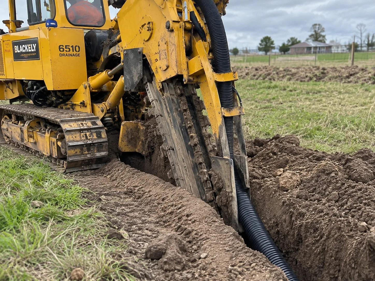 Land drainage solutions installed on a Christchurch property