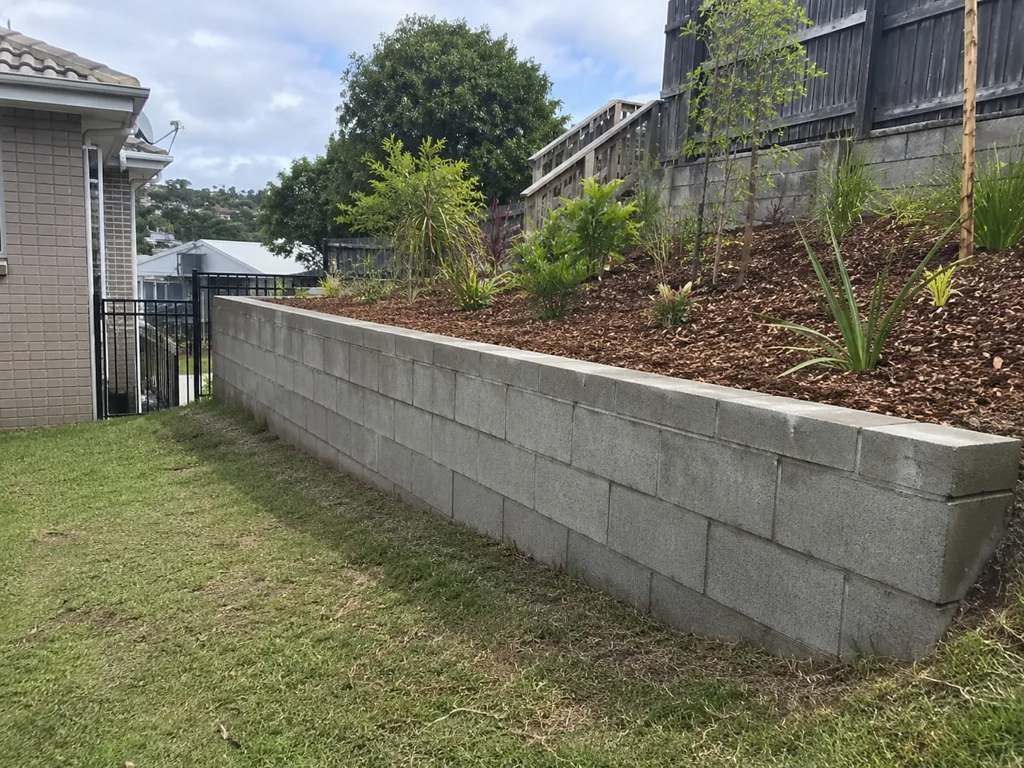 Retaining wall built on a Christchurch residential property