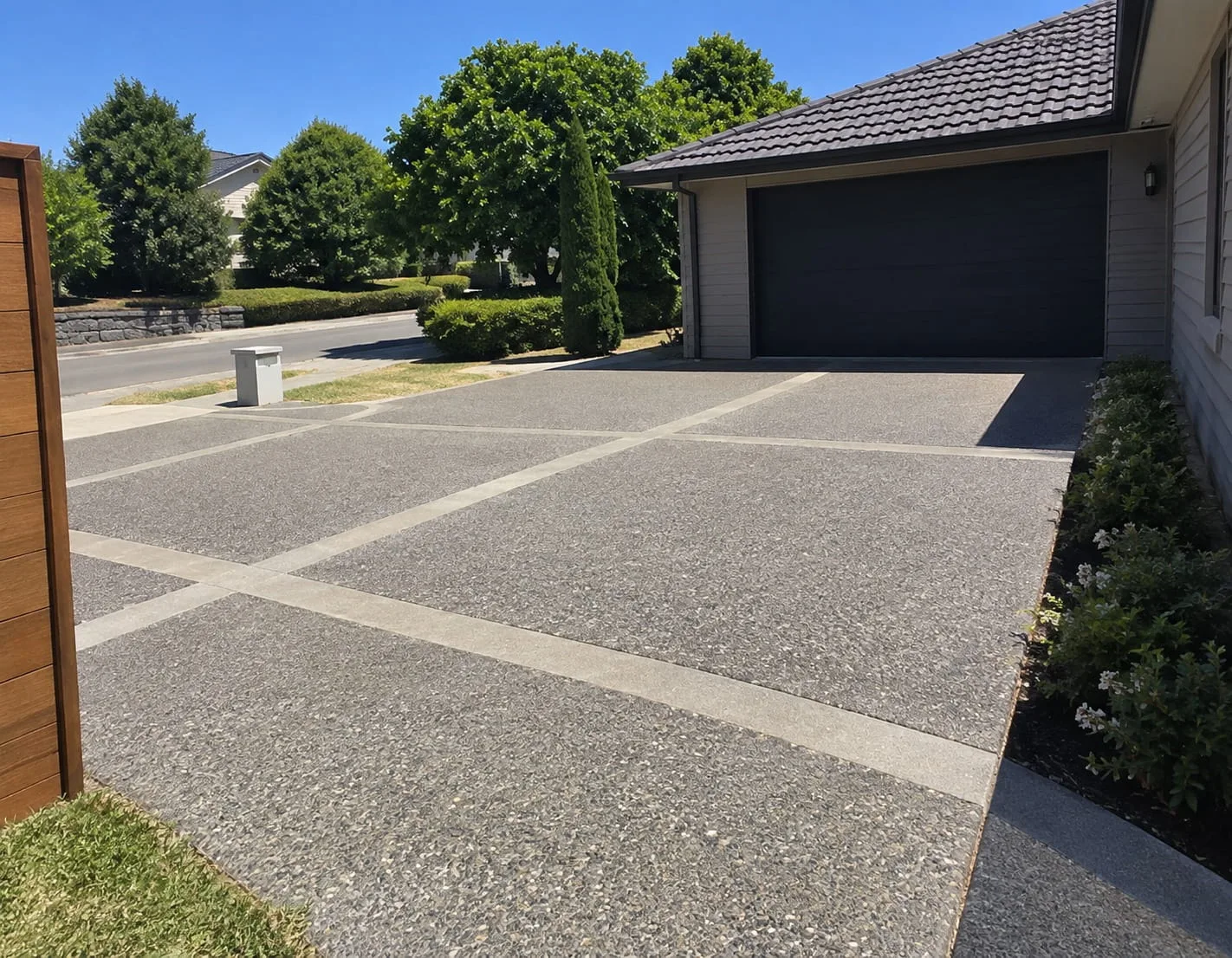 New concrete driveway installed at a Christchurch property