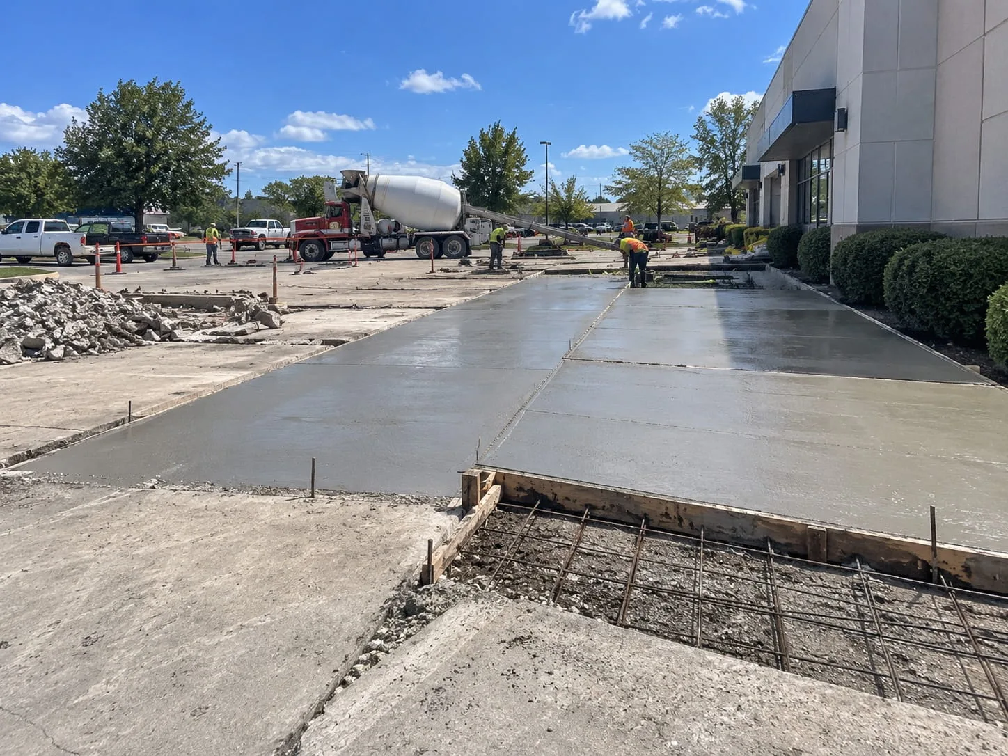 Concrete driveway repair underway in Christchurch